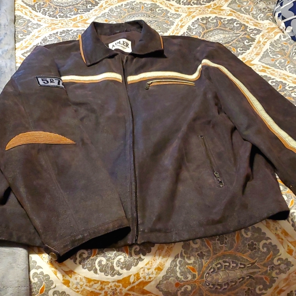 XXL Brown Leather Jacket